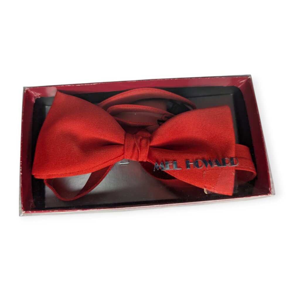 Mel Howard Red Men's Bow Tie in Original Box